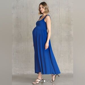 Seraphine Jersey Bamboo Strap Midi Maternity Dress